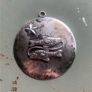 Sterling Silver Pisces Zodiac Pendant